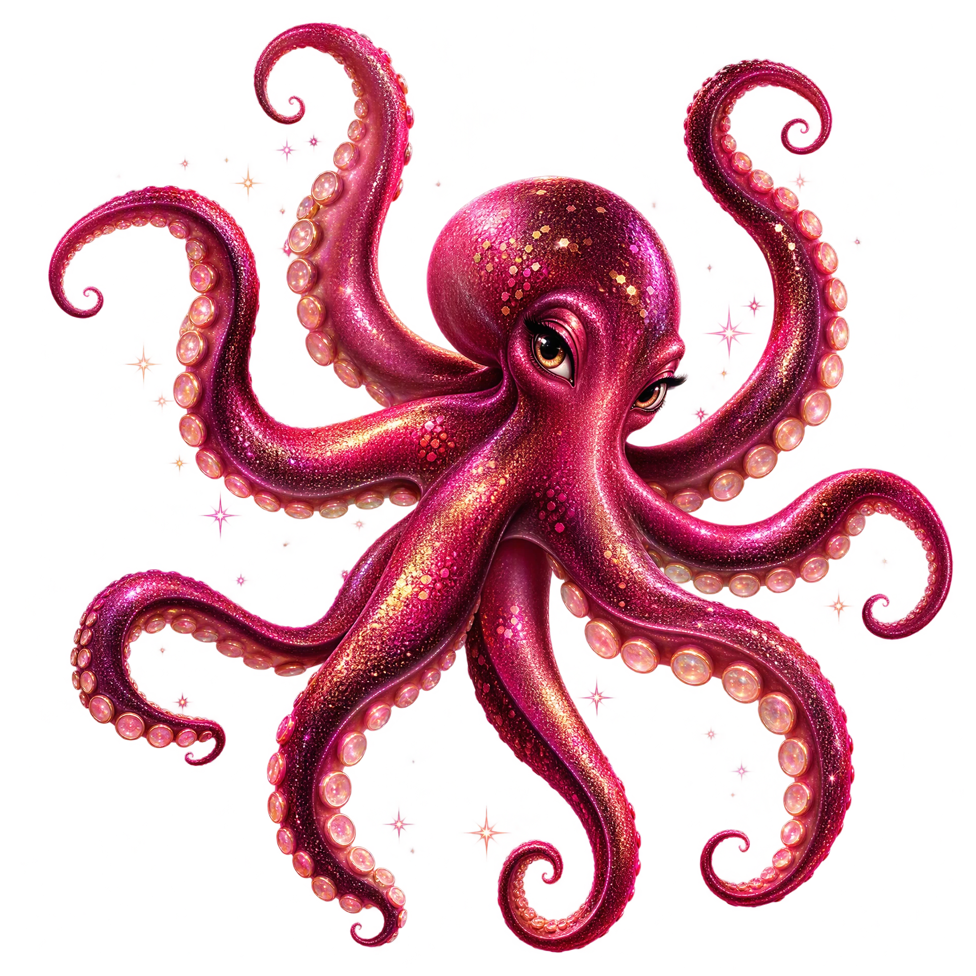 The pink Eight Legs of Agency octopus
